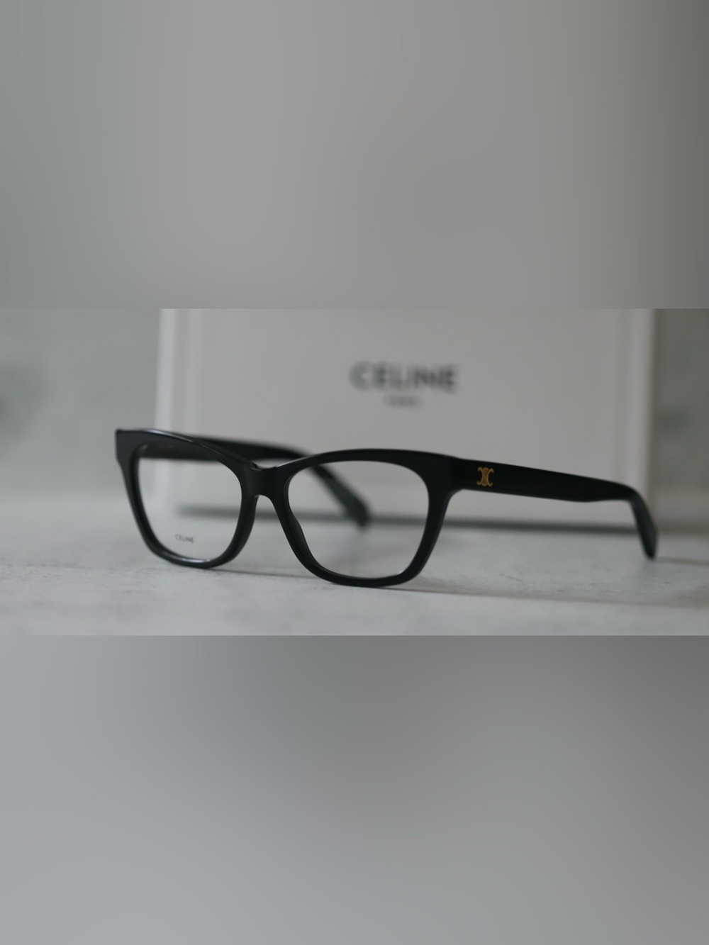 Celine Black Women's Square Acetate Glasses